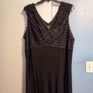 Black dress with ruffles